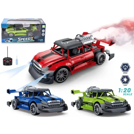 ZDALNIE STEROWANE AUTO 1:20 Z FUNKCJĄ DYM I ŚWIATŁA 3+