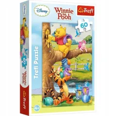 PUZZLE KUBUŚ PUCHATEK 60 ELEMENTÓW TREFL 4+