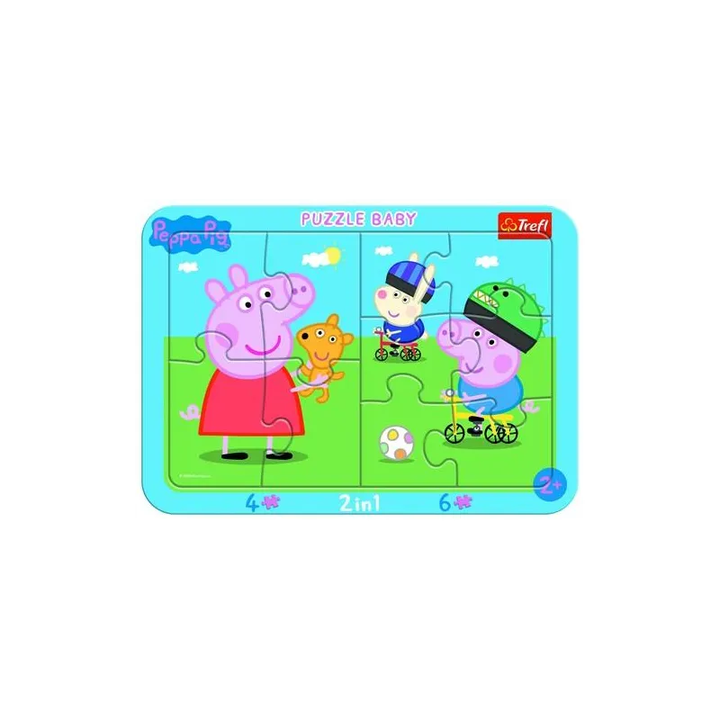 PUZZLE RAMKOWE ŚWINKA PEPPA 10 ELEMENTÓW TREFL 2+