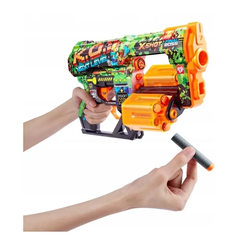 WYRZUTNIA BLASTER X-SHOT SKINS DREAD K.O. Z 12 STRZAŁKAMI ZURU 8+