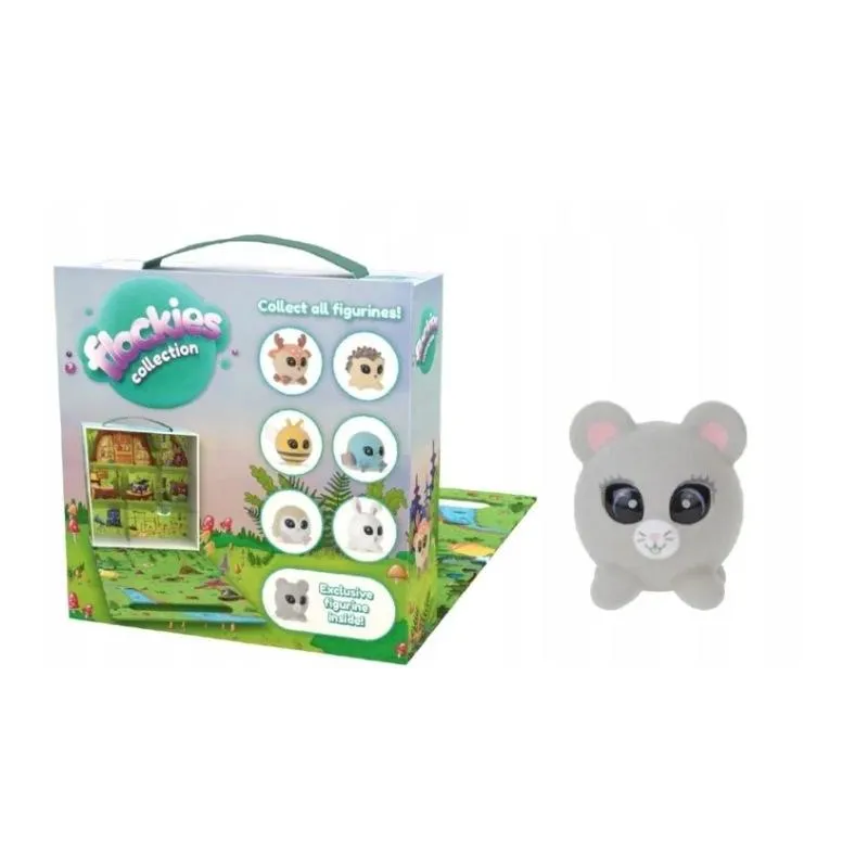 FLOCKIES SERIA 4 LEŚNA POLANA WALIZKA DOMEK + MILA MYSZ TM TOYS 3+