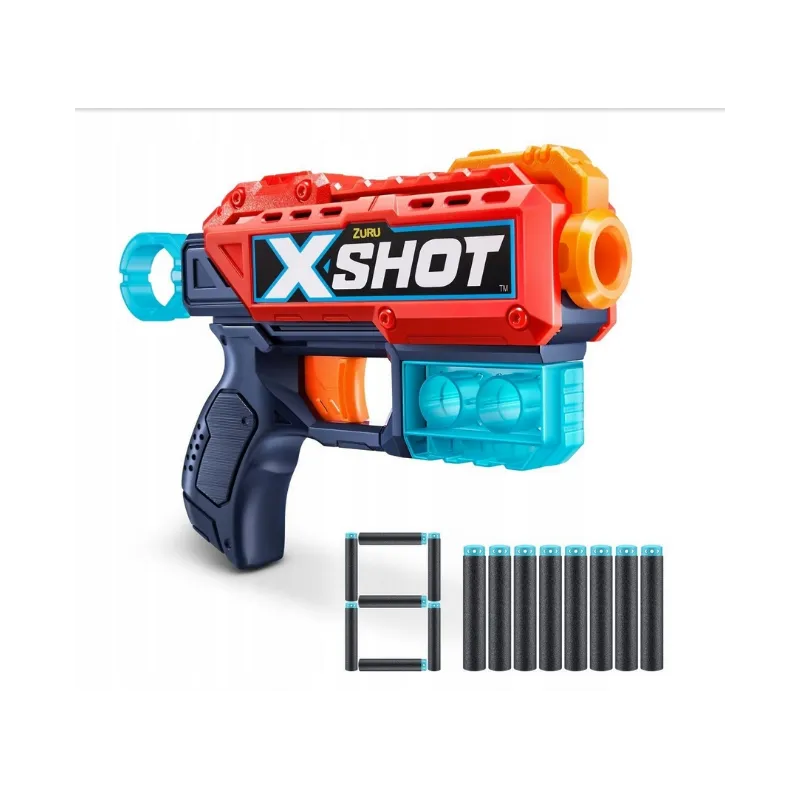 X-SHOT PISTOLET BLASTER KICKBACK + 8 STRZAŁE KZURU 8+