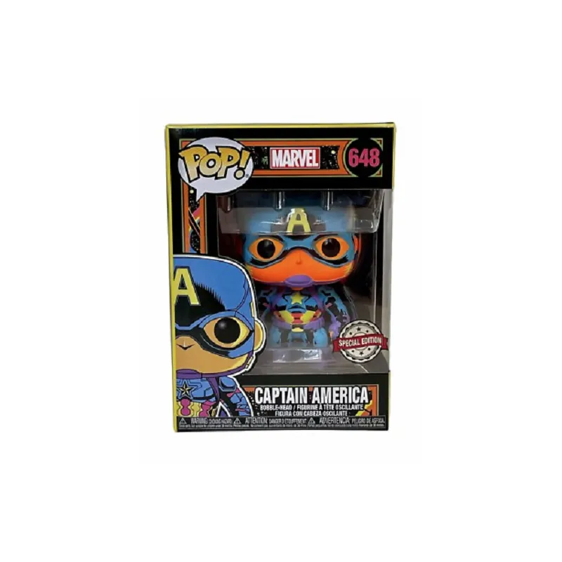 FUNKO POP MARVEL CAPTAIN AMERICA BLACK LIGHT FIGURKA KOLEKCJONERSKA 648