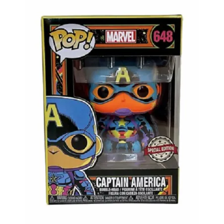 Funko Pop Marvel Captain America Black Light Figurka Kolekcjonerska 648