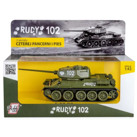 MODEL KOLEKCJONERSKI T-34-85 RUDY 102 1:43 DAFFI