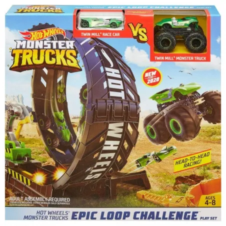 TOR HOT WHEELS MONSTER TRUCKS PĘTLA ZESTAW 4+