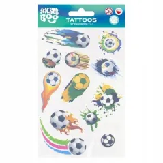 PIŁKA NOŻNA FOOTBALL. ZESTAW TATUAŻY DLA DZIECI STICKER BOO 12 SZTUK