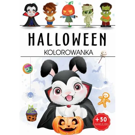 Halloween. Kolorowanka Z Naklejkami