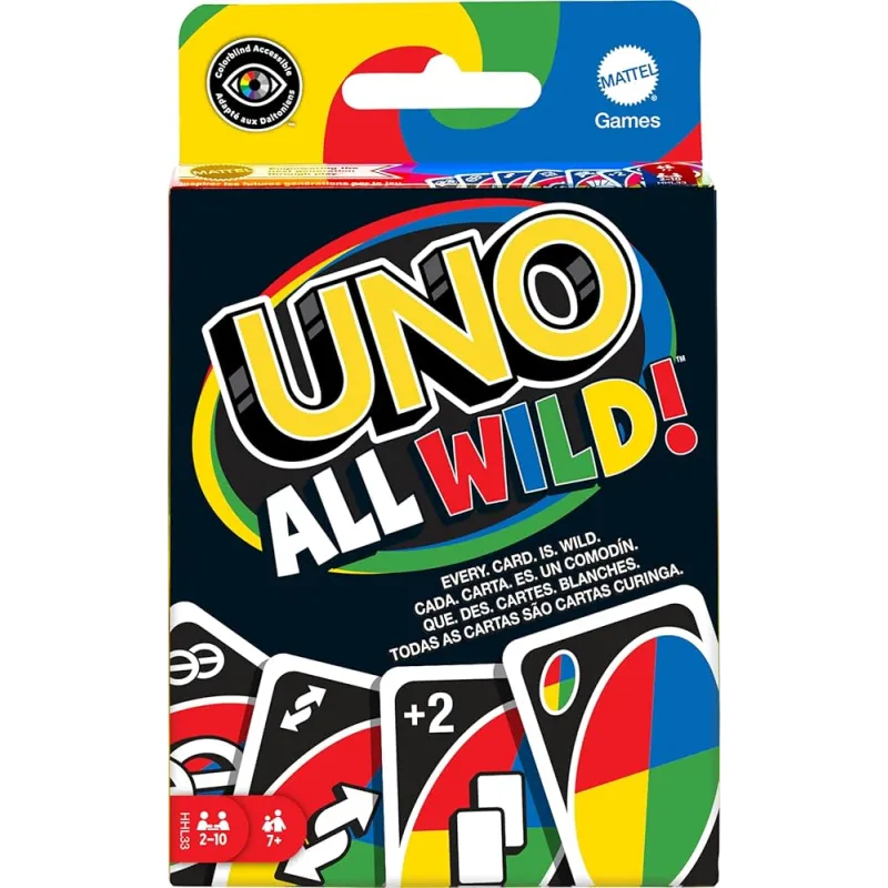 UNO ALL WILD! DZIKIE KARTY GRA KARCIANA MATTEL 7+