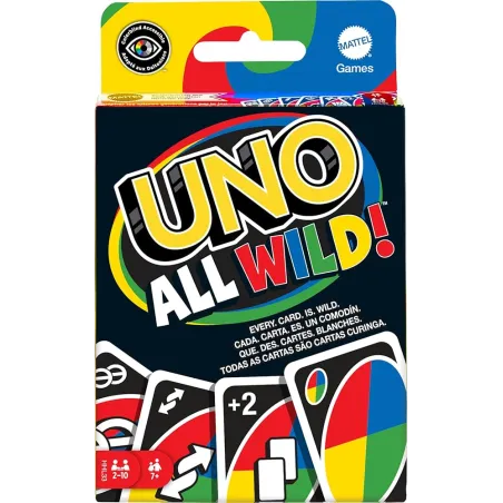 UNO ALL WILD! DZIKIE KARTY GRA KARCIANA MATTEL 7+