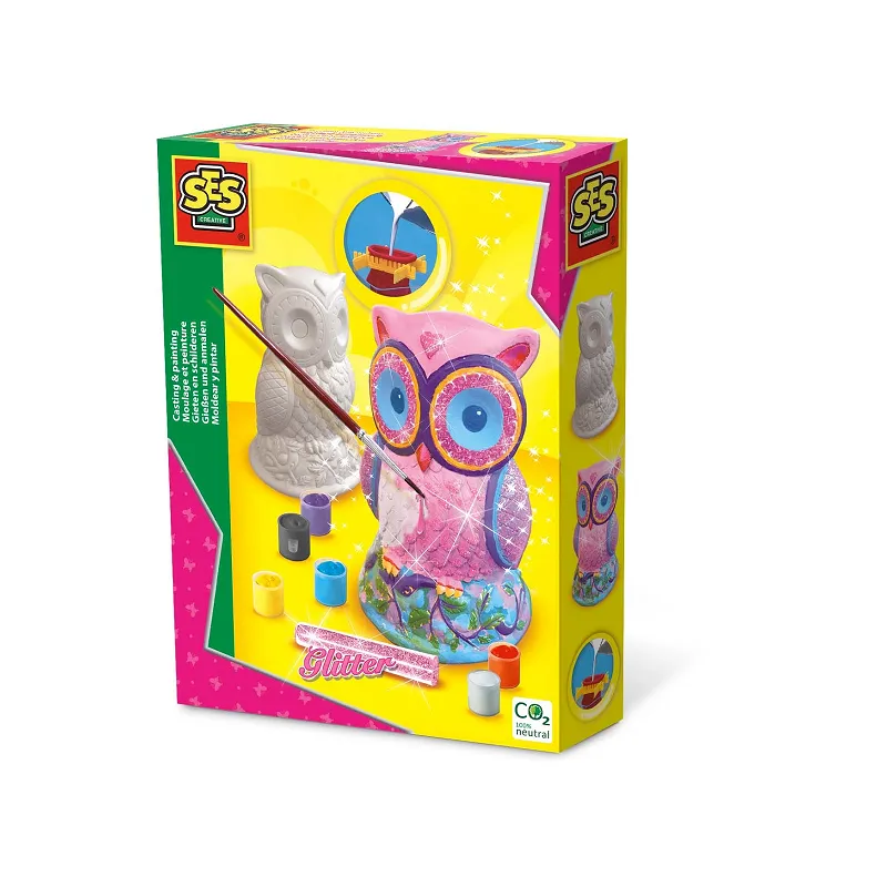 ODLEW GIPSOWY 3D SOWA ZESTAW KREATYWNY 5+