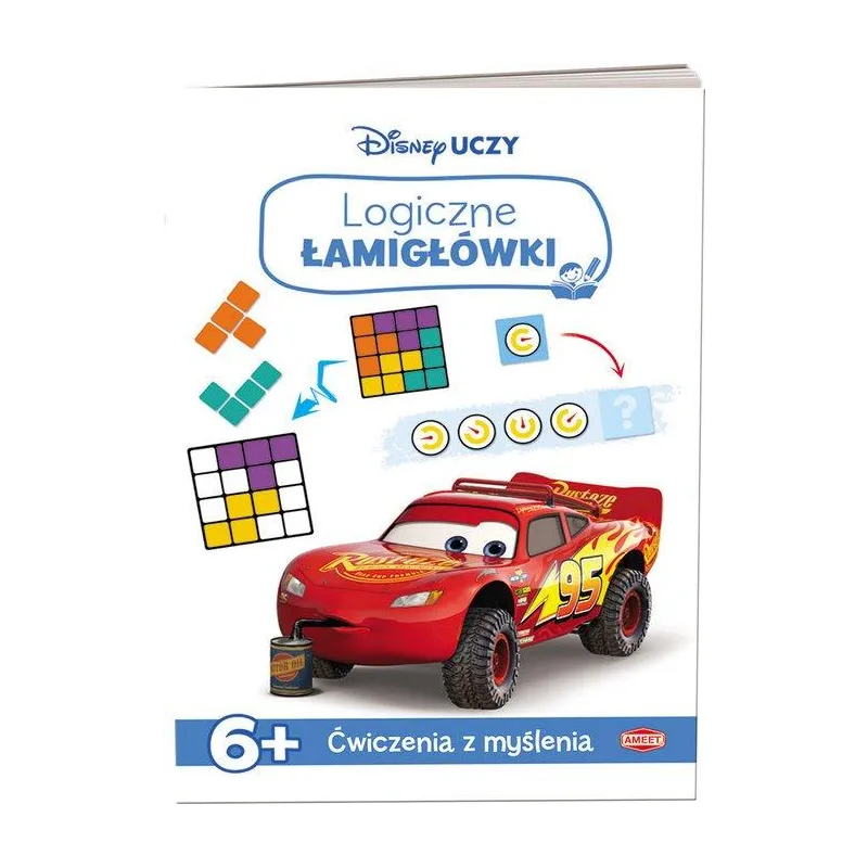 DISNEY UCZY AUTA LOGICZNE ŁAMIGŁÓWKI 6+ - Ameet