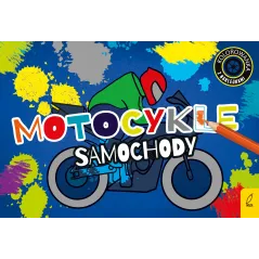 MOTOCYKLE SAMOCHODY KOLOROWANKA Z NAKLEJKAMI 