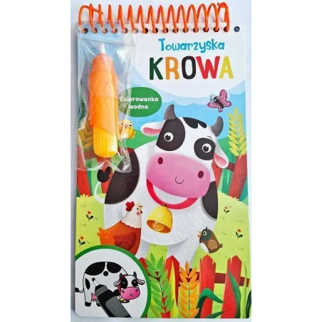 Towarzyska Krowa. Kolorowanka Wodna