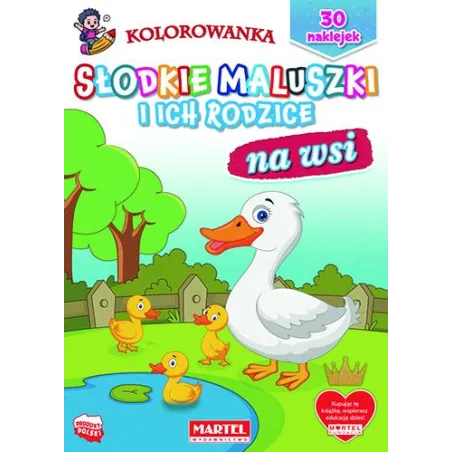 Na Wsi. Słodkie Maluszki I Ich Rodzice. Kolorowanka Z Naklejkami