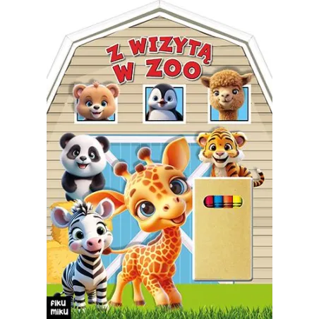 Z Wizytą W Zoo. Kolorowanka Z Kredkami