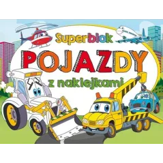 POJAZDY. SUPERBLOK Z NAKLEJKAMI