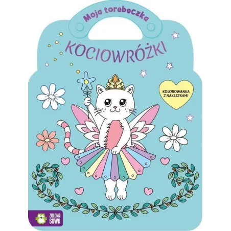 KOCIOWRÓŻKI. MOJA TOREBECZKA. KOLOROWANKA Z NAKLEJKAMI