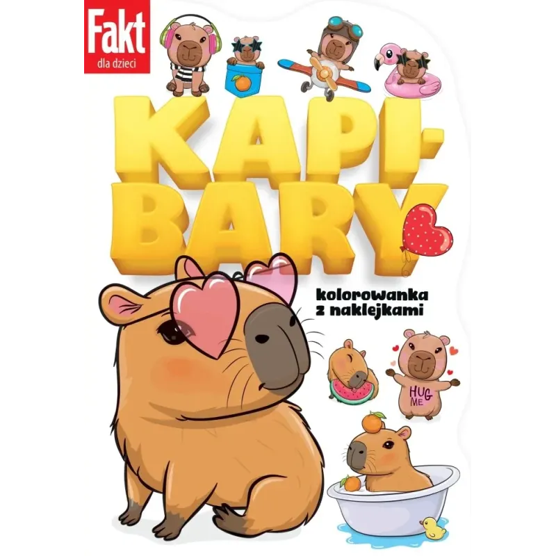 KAPIBARY KOLOROWANKA Z NAKLEJKAMI