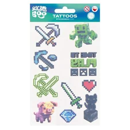 Tatuaże Pixel Sticker Boo