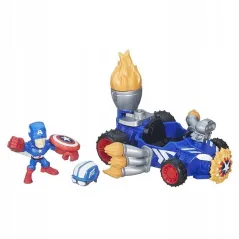 Figurka Z Pojazdem Hero Mashers Micro Marvel Kapitan Ameryka 4+