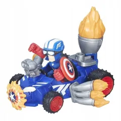 FIGURKA Z POJAZDEM HERO MASHERS MICRO MARVEL KAPITAN AMERYKA 4+ - Hasbro