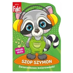 SZOP SZYMON. ZWIERZAKOWE KOLOROWANKI Z NAKLEJKAMI