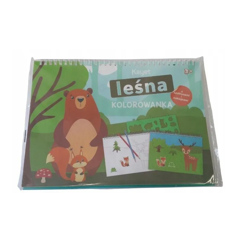 LEŚNA POLANA. KOLOROWANKA Z SZABLONAMI 3+