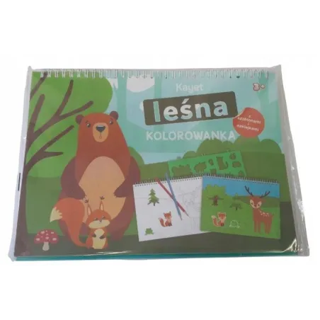 LEŚNA POLANA. KOLOROWANKA Z SZABLONAMI 3+