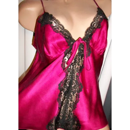 KOSZULKA NOCNA SATYNOWA Z KORONKĄ ROZMIAR M VICTORIA SECRET