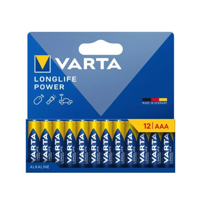 BATERIE ALKALICZNE VARTA AA LONGLIFE POWER 12 SZTUK LR03