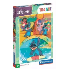 PUZZLE STITCH DISNEY 104 ELEMENTY CLEMENTONI 6+