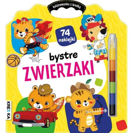 BYSTRE ZWIERZAKI. KOLOROWANKA Z KREDKĄ