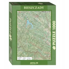 PUZZLE BIESZCZADY MAPA TURYSTYCZNA1000 ELEMENTÓW ARTGLOB 10+