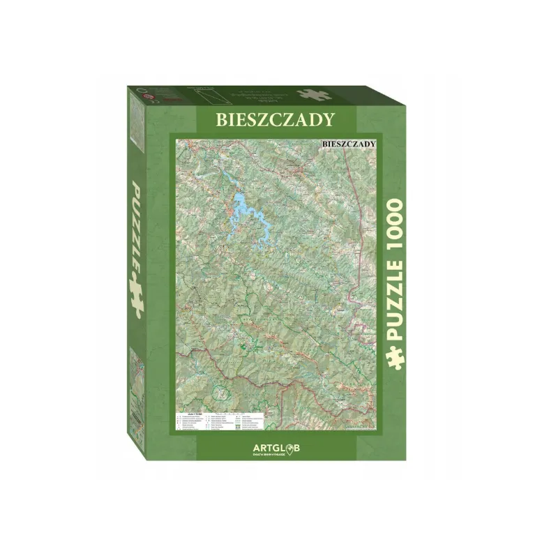 PUZZLE BIESZCZADY MAPA TURYSTYCZNA1000 ELEMENTÓW ARTGLOB 10+ PUZZLE BIESZCZADY MAPA TURYSTYCZNA1000 ELEMENTÓW ARTGLOB 10+