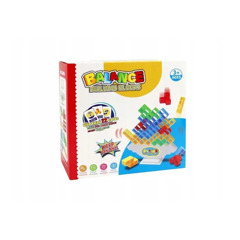 KLOCKI LOGICZNE 3D UKŁADANKA TETRIS WIEŻA 16 ELEMENTÓW 3+
