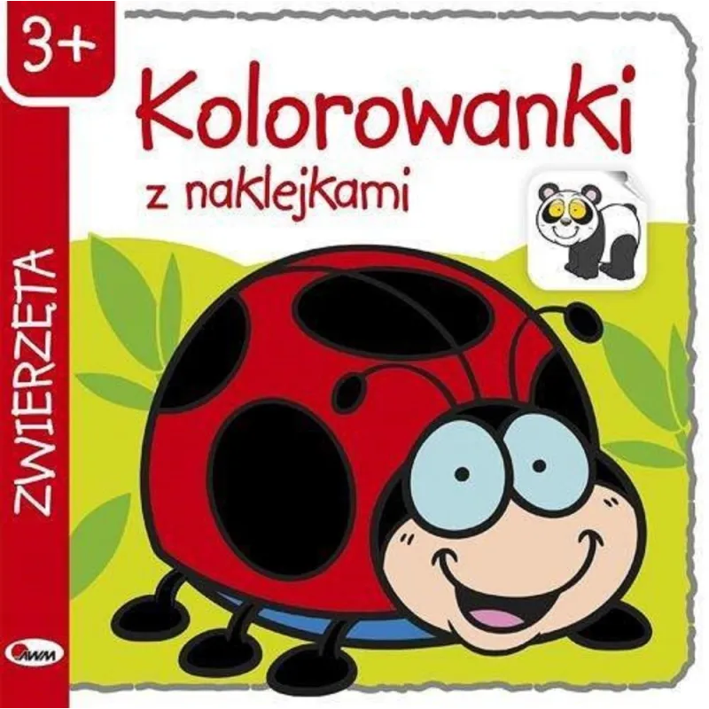 KOLOROWANKI Z NAKLEJKAMI ZWIERZĘTA 3+ - AWM