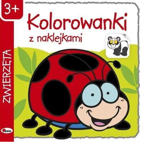 KOLOROWANKI Z NAKLEJKAMI ZWIERZĘTA 3+ - AWM
