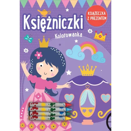 KSIĘŻNICZKI. KOLOROWANKA Z KREDKAMI