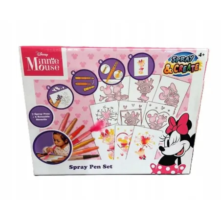 DISNEY MYSZKA MINNIE. FLAMASTRY DMUCHANE + SZABLONY. ZESTAW KREATYWNY  4+