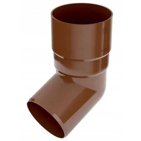 KOLANO RYNNY BRYZA PVC BRĄZOWE 90MM 67,5°