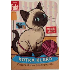 KOTKA KLARA. ZWIERZAKOWE KOLOROWANKI Z NAKLEJKAMI