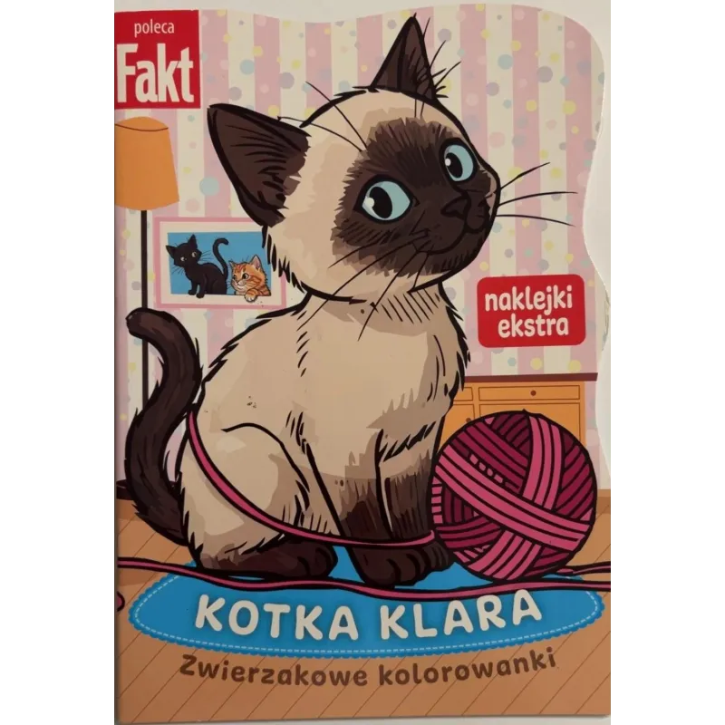 KOTKA KLARA. ZWIERZAKOWE KOLOROWANKI Z NAKLEJKAMI