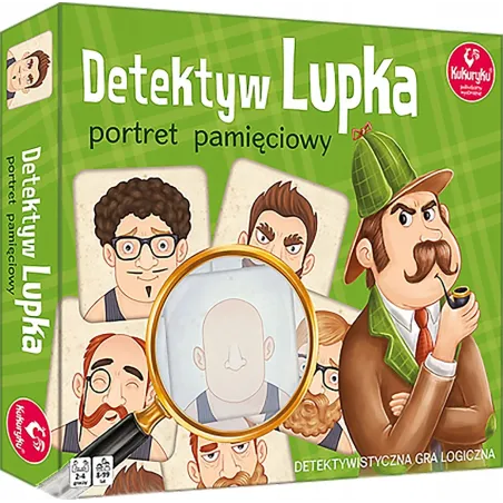 DETEKTYW LUPKA PORTRET PAMIĘCIOWY GRA LOGICZNA KUKURYKU 8+