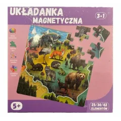 UKŁADANKA MAGNETYCZNA 3W1. 25/30/42 ELEMENTY 5+