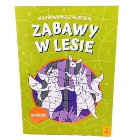 Zabawy W Lesie. Kolorowanka Z Kluczem