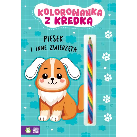 Piesek I Inne Zwierzęta. Kolorowanka Z Kredką