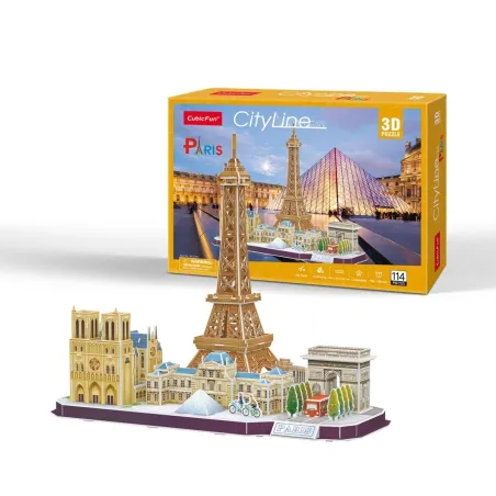 Paryż Puzzle 3D 114 Elementów Cubicfun 8+