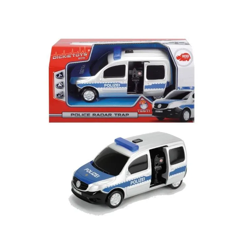 SAMOCHÓD POLICYJNY Z RADAREM SOS DICKIE TOYS 3+