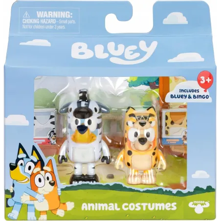 FIGURKI BLUEY I BINGO W KOSTIUMACH ZWIERZĄT MOOSE TOYS 3+
